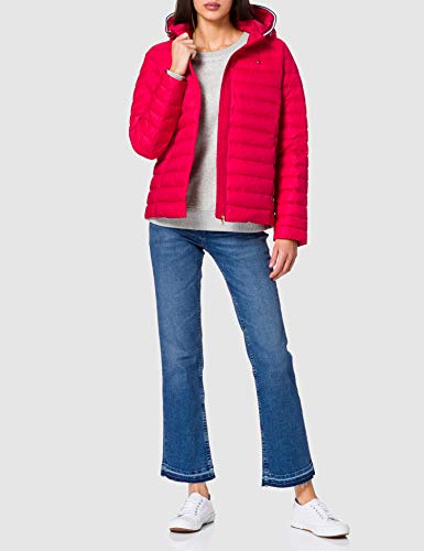 Tommy Hilfiger TH Ess Lw Down Jacket, Chamarra de Plumas para Mujer, Rojo (Primary Red), M