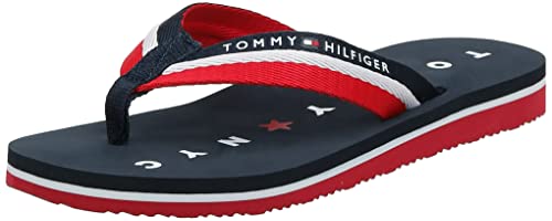 Tommy Hilfiger Tommy Loves NY Beach Sandal, Chanclas Mujer, Azul (Midnight 403), 42 EU