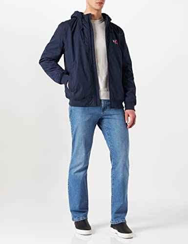 Tommy Jeans TJM Fleece Lined Shell Jacket Chaqueta, Twilight Navy, L para Hombre