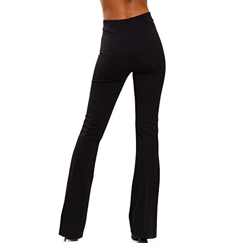 Toocool - Pantalón de Mujer con diseño de Campana Ajustada con Pata de Elefante elástica Hot Sexy JL-2148 Negro S