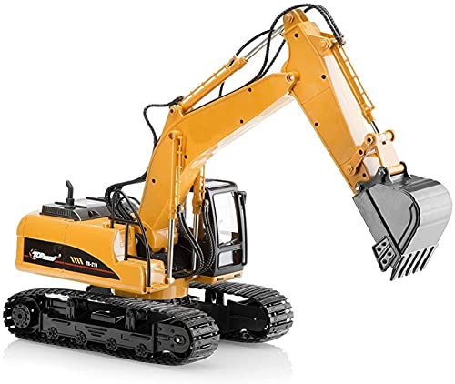 Top Race Metal Die Cast Excavator Construction Tractor de construcción, Juguete de excavadora con - Pala de metal - TR-211D