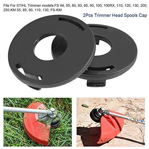 TOPINCN 2 Unids Trimmer Head Carretes Tapa Tapa Reemplazo para 25-2 FS 44 55 80 83 85 90 100 110 120 130 Accesorio Cortacésped