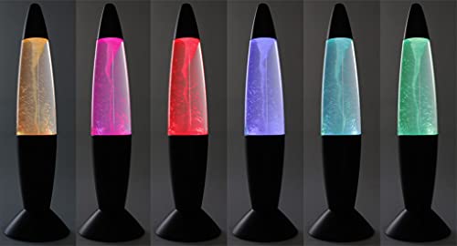 Tornado - Lámpara decorativa (37 cm) iluminación LED y cambio de color, funcionamiento con USB (5 V) o 3 pilas AA