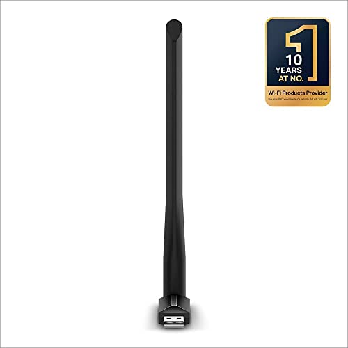 TP-Link Archer T2U Plus - Adaptador wifi usb 5G & 2.4G Hz, Antena Wi-Fi AC 600 Mbps, Doble Banda con Antena Externa y Señal Potente, Turbo 256QAM, óptimo para Teletrabajo