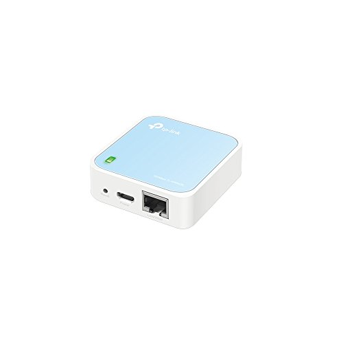 TP-Link TL-WR802N Nano Router N300 Wi-Fi portátil, 300 Mbps, 1 puerto LAN /WAN, 1 puerto micro USB, modos de funcionamiento: enrutador, repetidor, cliente / receptor, AP y WISP