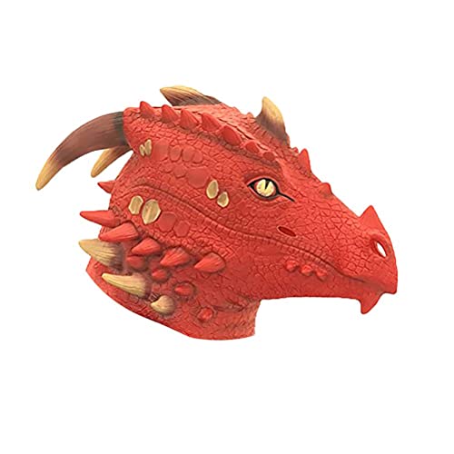 Tumnea Máscara de dragón Disfraz de Carnaval de Halloween Cosplay máscara de dragón posable máscara de Hueso de dragón de simulación máscara de Animal para Accesorios de Halloween