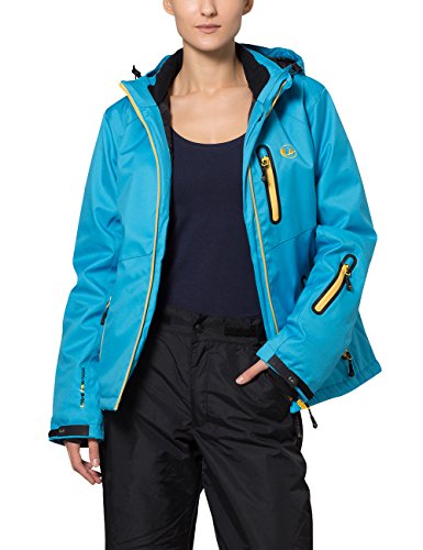 Ultrasport Jacket Serfaus Chaqueta Softshell Alpina-Outdoor, Mujer, Azul/Amarillo, XS