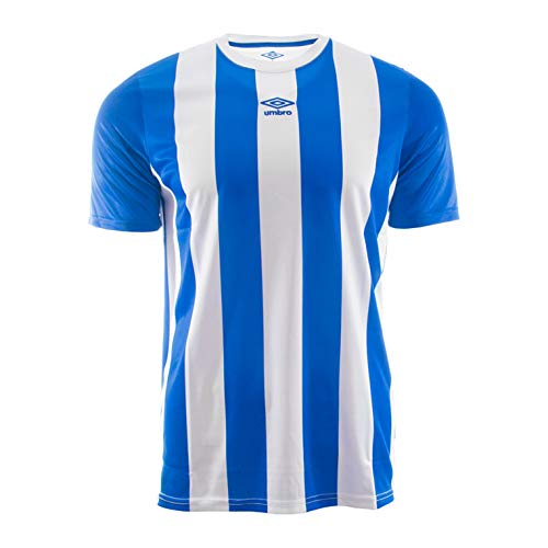 UMBRO Brave Jersey Camiseta De Fútbol, Hombre, Azul y Blanco, M