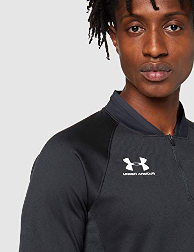 Under Armour Challenger III Midlayer, Camiseta de Hombre para Hacer Deporte, indispensable Ropa de Deportes Hombre, Negro (Black/White (001)), XL