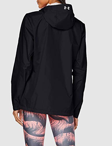 Under Armour Forefront Rain Chaqueta, Mujer, Negro, MD