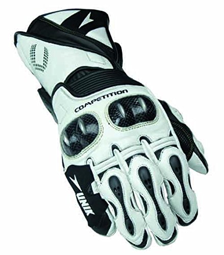 UNIK Man Summer R-8, Racing Gloves Pair, Colour-White/Black, Size-Medium Guantes, Hombre, Blanco/Negro
