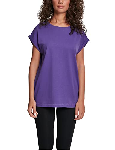 Urban Classics Ladies Extended Shoulders tee Camiseta, Morado (Ultraviolet), S para Mujer