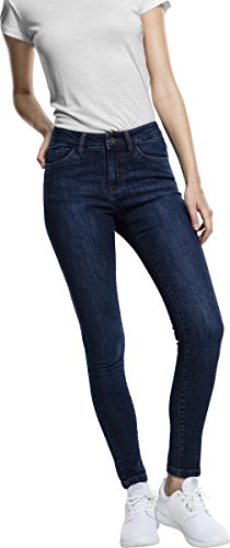 Urban Classics Ladies Skinny Denim Pants Vaqueros, Azul (Darkblue 800), 30W x 32L para Mujer