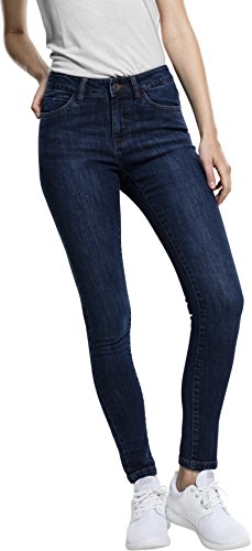 Urban Classics Ladies Skinny Denim Pants Vaqueros, Azul (Darkblue 800), 30W x 32L para Mujer
