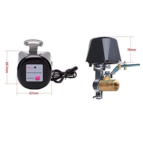 Válvula de agua / gas compatible con Alexa/Google Assistant,WiFi mando a distancia Válvula de control automatizado para regulador de agua gas Manipulador válvula 4 puntos 1/2