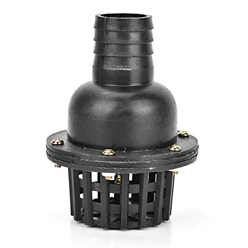 Válvula de pie de bomba de agua, válvula de retención plana negra de baja presión con diseño profesional y práctico, accesorio de bomba de baño para cabezal de ducha de máquina de fluidos (1.5 ")
