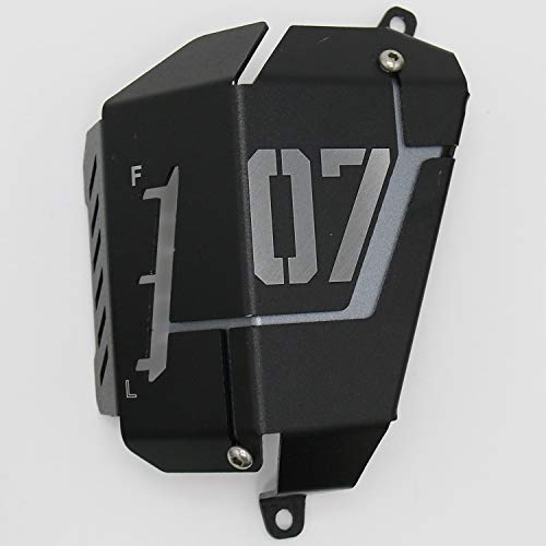 VANOLU Motocicleta Mt07 Fz07 Cubierta Protectora del Tanque de Recuperación de Refrigerante para Mt-07 Fz-07 MT 07 FZ 07 2014 2015 2016 2017 (Titanio)