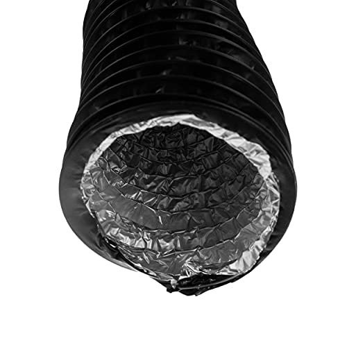 Vent Systems Tubo de escape flexible de aluminio de 100 mm de largo y 1 metro de largo. Tubos de aire flexibles para ventilación, conducto de calefacción, refrigeración y ventilación. 1 m