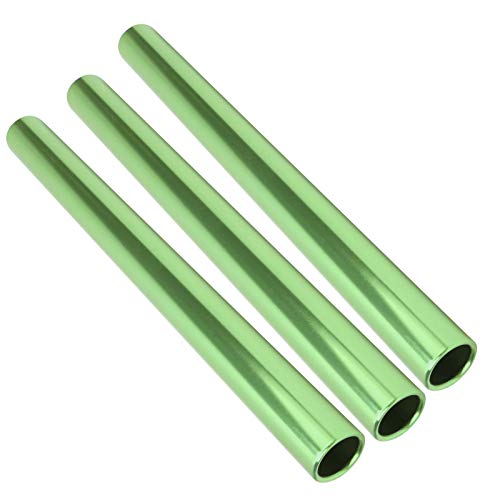 Venta Loca Bastón de relé, bastón de relé de Sprint de Aluminio, para Uso en Partidos, Color Brillante(Green)