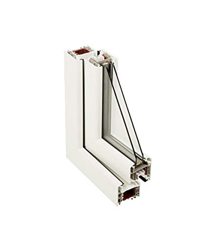 Ventanastock Ventana PVC Practicable Oscilobatiente Izquierda 1 hoja con vidrio Carglass (Climalit Mate) blanco, 60cm x 50cm