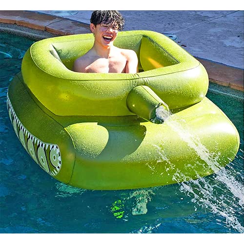 Vercico Flotadores de piscina gigante inflable juguete para niños adultos piscina fiesta verano chorro de agua con pistola de chorro