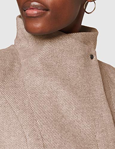Vero Moda VMTWODOPE Belt 3/4 Wool Jacket GA Noos Chaqueta, Silver Mink/Detail:Melange, L para Mujer