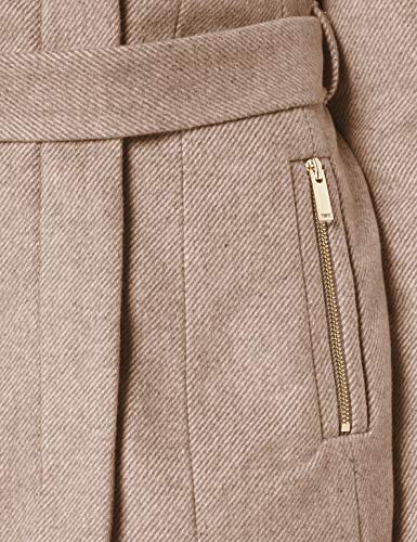 Vero Moda VMTWODOPE Belt 3/4 Wool Jacket GA Noos Chaqueta, Silver Mink/Detail:Melange, L para Mujer