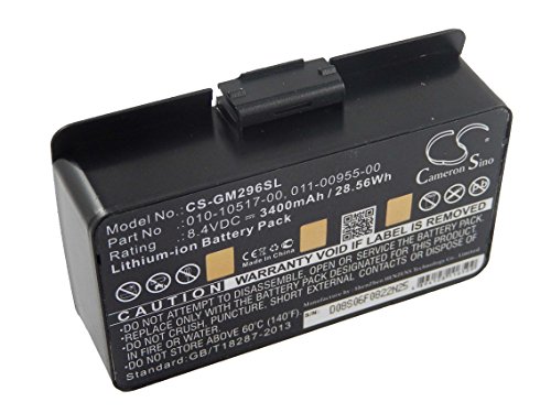 vhbw Li-Ion batería 3400mAh (8.4V) para GPS, Sistema de navegación Garmin GPSMap 276, 276c, 278, 296, 378 por 010-10517-00, 010-10517-01.