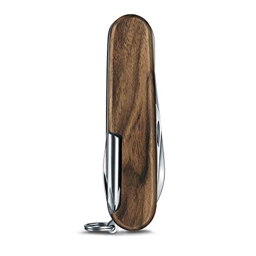Victorinox Hiker Wood Navaja con 11 funciones, incluyendo hoja, sierra para madera y abrelatas, de madera de nogal