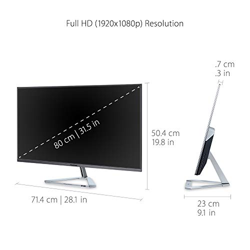 Viewsonic VX Series 3276-mhd-2 pantalla para PC 81,3 cm (32") Full HD LED Plana Plata - Monitor (81,3 cm (32"), 1920 x 1080 Pixeles, Full HD, LED, 4 ms, Plata)