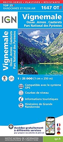 Vignemale / Ossau / Arrens / Cauterets Parc Naturel Regional (2017) (Top 25R & série bleue - Carte de randonnée - Plastifiée et résistante)