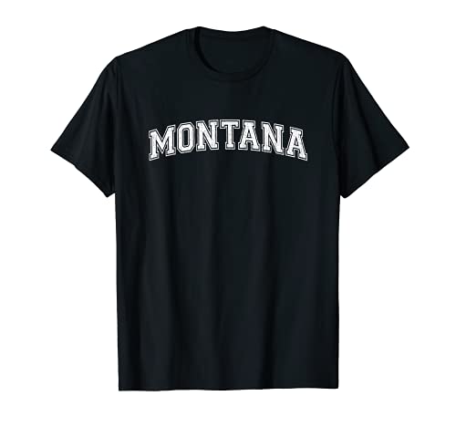 Vintage University-look Montana Blanco Desgastado Camiseta