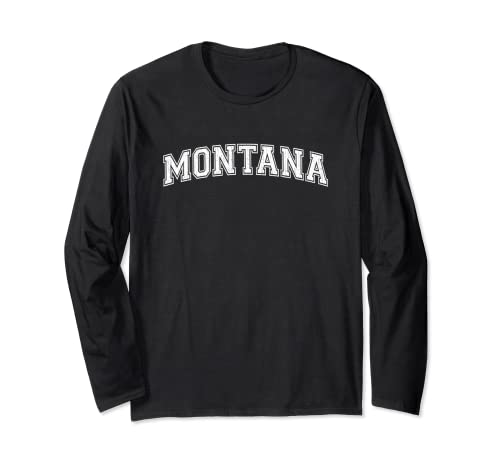 Vintage University-look Montana Blanco Desgastado Manga Larga