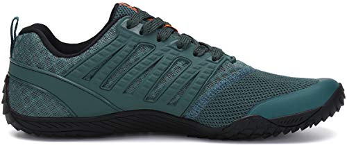 Voovix Hombre Mujer Zapatilla Minimalista de Barefoot Trail Running Unisex Zapatos Descalzos, Verde46
