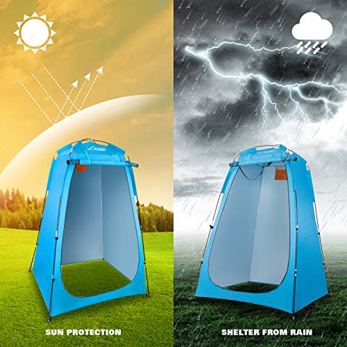 WADEO Tienda de campaña de privacidad instantánea portátil tienda de ducha al aire libre, inodoro de campamento, refugio de lluvia para camping y playa