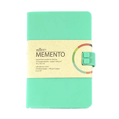 Waff Memento - Cuaderno creativo, 210 páginas, talla M, color azul turquesa