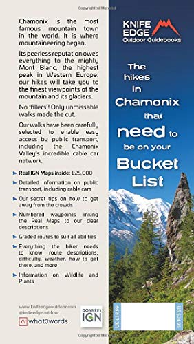 Walking Chamonix Mont Blanc: Real IGN Maps 1:25,000 (Unmissable Hikes in France)
