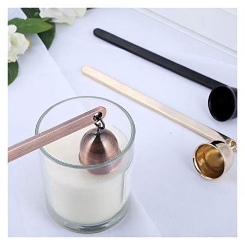 WangQianNan Candelabro accesorios para velas, forma de campana, de acero inoxidable, estilo vintage, extintor, llama para el hogar para recortar velas (color bronce antiguo)