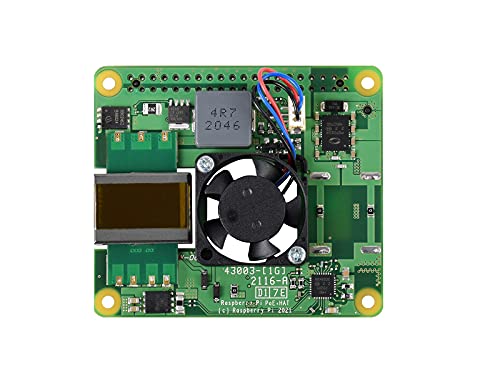 Waveshare Raspberry Pi PoE+ Hat Compatible with Raspberry Pi 3B+/4B 802.3af/at Power-Sourcing Equipment Required