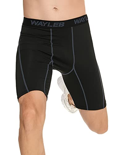 Wayleb Leggings Mallas Running Hombre Pantalones Cortos de Compresión Pantalon Corto Deportivo Hombre Verano Pantalón Corto Chandal de Deporte Secado Rápido Elástico