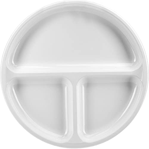 Westmark Plato de menú para microondas, 3 áreas separadas, diámetro 25 cm, Plástico, Color blanco, 22402270