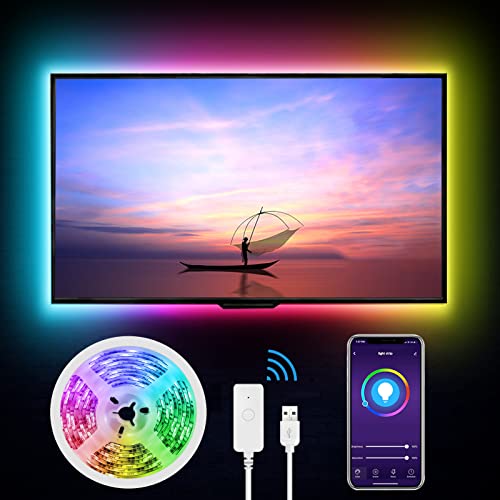 WiFi Tira Led TV,Inteligente Luces LED 2,8M USB Control de App, Funciona con Alexa/Google Home, 16 Millones Colores, Retroiluminación LED RGB PC Monitor (40-60 Pulgadas)