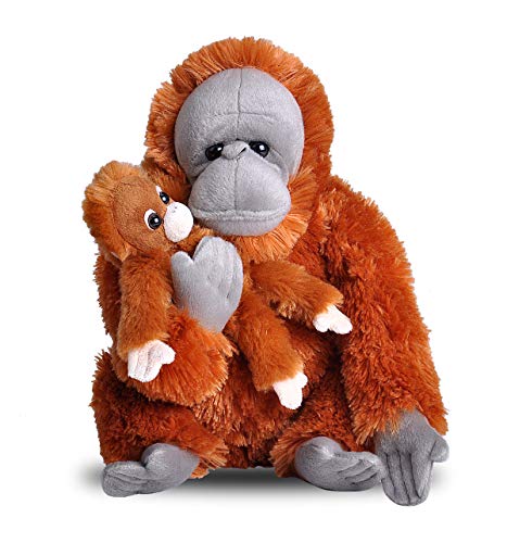 Wild Republic 23476 Mom and Baby Orangutan Peluche Animal de Peluche, Regalo para niños