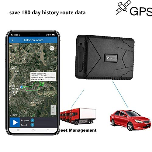 Winnes Localizador GPS, Rastreadores GPS para Vehículos, con Batería de Larga Duración con Imán fuerte, Sin Instalación, Antirrobo de Vehículos para Coche, Aplicación Gratuita para IOS y Android