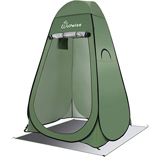 Wolfwise Tienda de Campaña Tent Abrir Cerrar Automáticamente Pop Up Portable Sirve para Camping Playa Bosques Zonas de montaña Ducha Aseo Carpas
