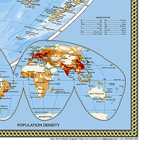 World Classic, Poster Size, Laminated: Wall Maps World (National Geographic Reference Map)