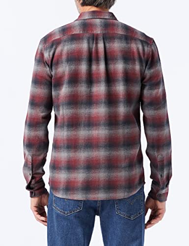 Wrangler 1 POCKET SHIRT, Camisa Hombre, Rojo (Puerto Tawny O), XL