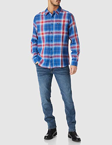 Wrangler Pocket Shirt Camisa, Limoges Blue, S para Hombre