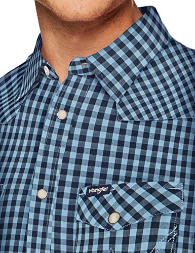 Wrangler SS Western Shirt Camisa, Azul (Parisian Blue X96), Small para Hombre