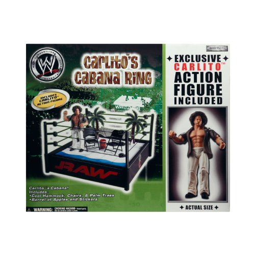 WWE Carlito's Cababa Ring Wrestling Ring Includes Carlito Figure by Jakks Pacific